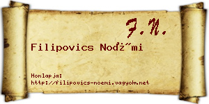 Filipovics Noémi névjegykártya